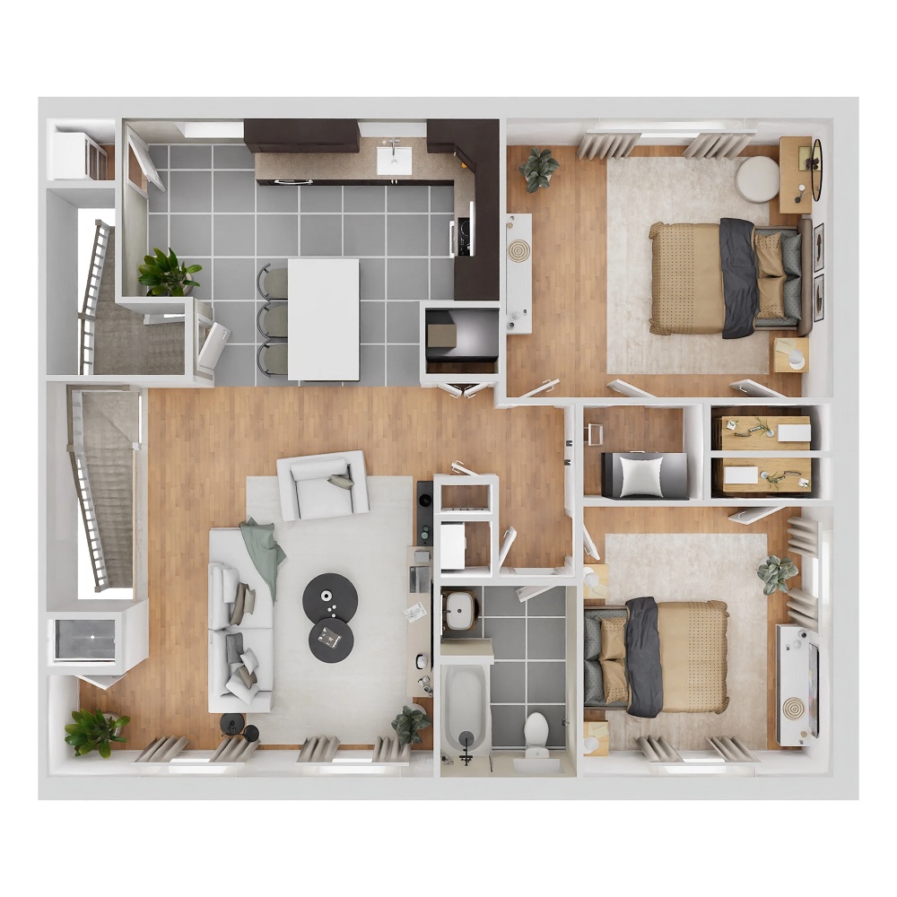 Informative Picture of Grandview 2 Bedroom 