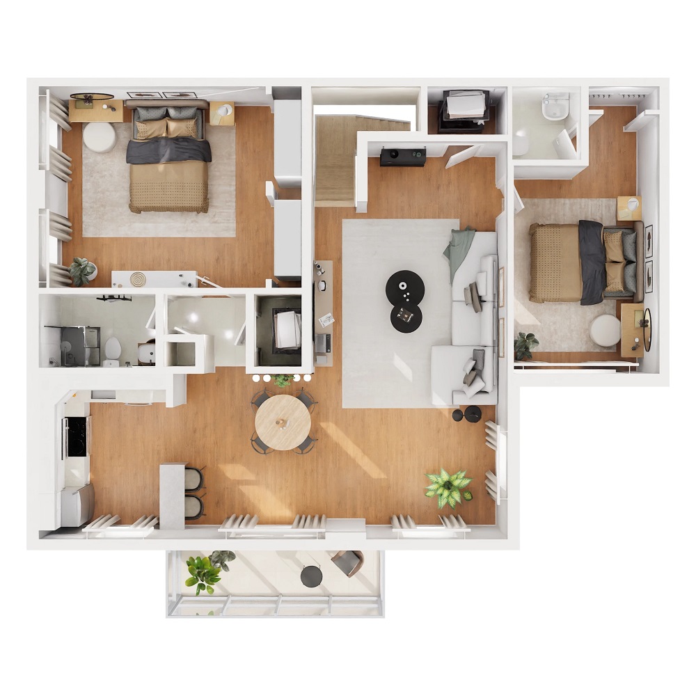 Informative Picture of Two Bedroom 1.5 Bathrooms